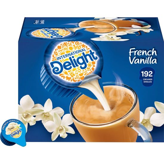 Picture of International Delight French Vanilla Liquid Creamer Singles - French Vanilla Flavor - 0.50 fl oz (15 mL) - 192/Carton