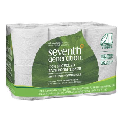 Picture of Seventh Generation 2-Ply Toilet Paper, 100% Recycled, 240 Sheets Per Roll, Pack Of 12 Rolls