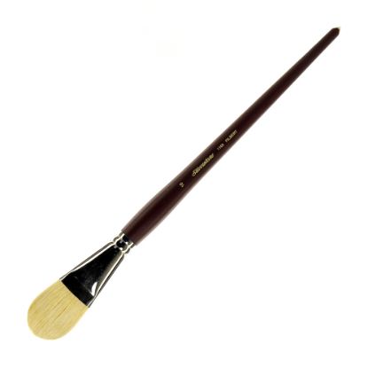 Picture of Silver Brush Silverstone Paint Brush, Series 1103, Size 16, Filbert Bristle, Hog Hair, Maroon