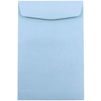 Picture of JAM Paper Open-End 6in x 9in Catalog Envelopes, Gummed Closure Baby Blue, Pack Of 10