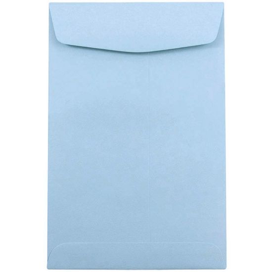 Picture of JAM Paper Open-End 6in x 9in Catalog Envelopes, Gummed Closure Baby Blue, Pack Of 10