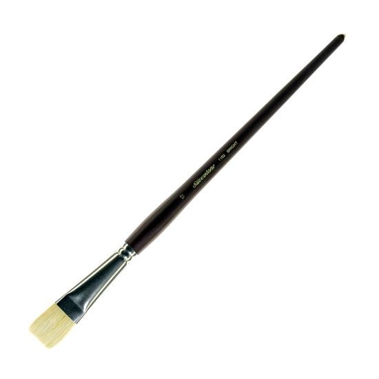 Picture of Silver Brush Silverstone Paint Brush, Series 1102, Size 12, Bright Bristle, Hog Hair, Maroon