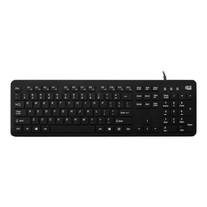 Picture of Adesso AKB-235UB USB Antimicrobial/Waterproof Keyboard With Touchpad, Black