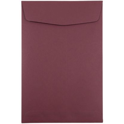 Picture of JAM Paper Open-End 6in x 9in Catalog Envelopes, Gummed Closure Burgundy, Pack Of 10