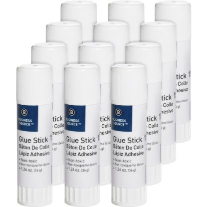 Picture of Business Source Glue Stick - 1.26 oz - 12 / Pack