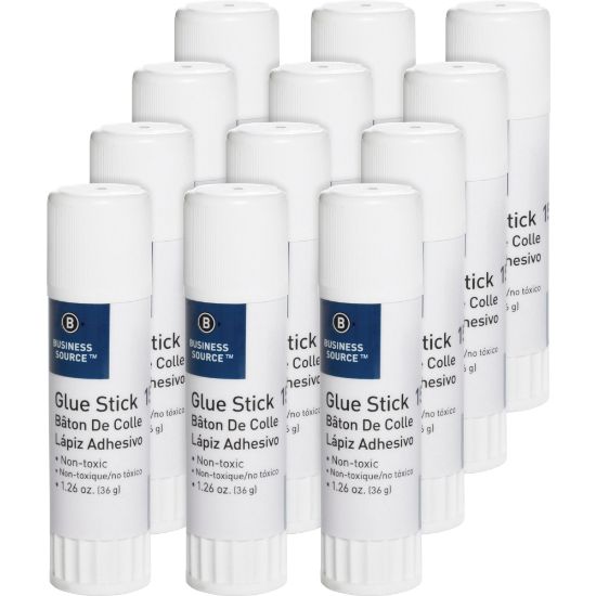 Picture of Business Source Glue Stick - 1.26 oz - 12 / Pack