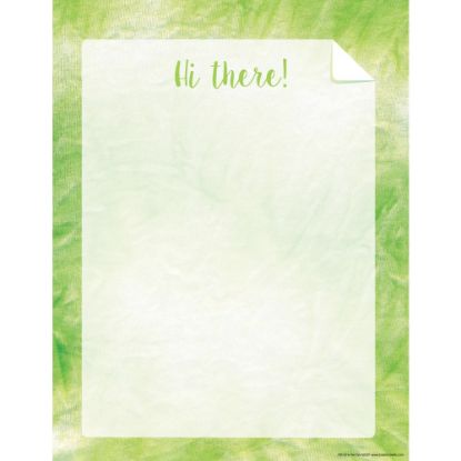 Picture of Barker Creek Designer Computer Paper, 8-1/2in x 11in, Lime Tie-Dye, Pack Of 50 Sheets