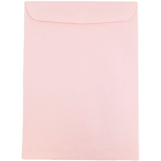 Picture of JAM Paper Open-End 6in x 9in Catalog Envelopes, Gummed Seal, Baby Pink, Pack Of 10