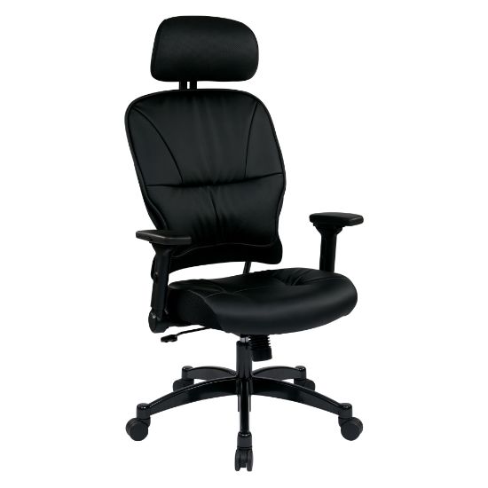 Picture of Office Star Space Seating 32 Series Ergonomic Bonded Leather High-Back Managers Chair, Black