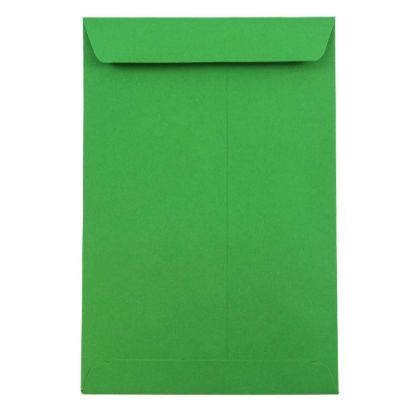 Picture of JAM Paper Open-End 6in x 9in Catalog Envelopes, Gummed Seal, 30% Recycled, Green, Pack Of 10