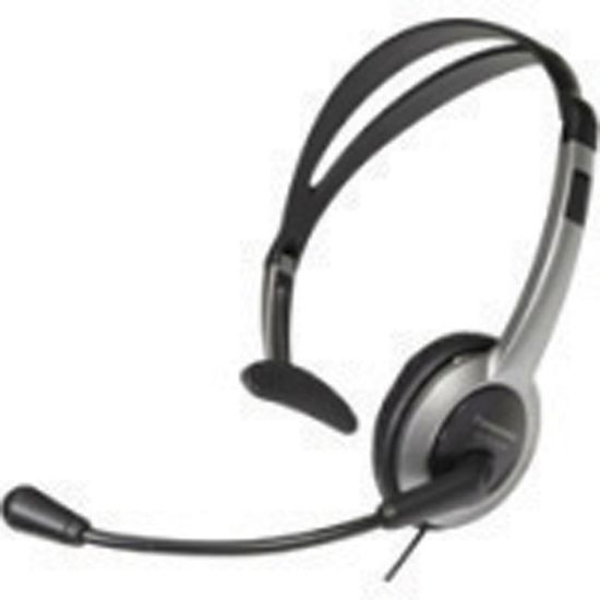 Picture of Panasonic KX-TCA430 Headset - Mono - Sub-mini phone (2.5mm) - Wired - Over-the-head - Monaural - Semi-open - 4 ft Cable