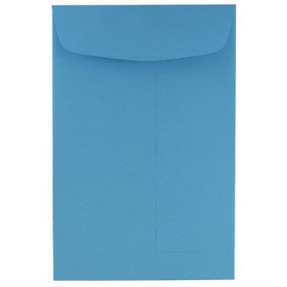 Picture of JAM Paper Open-End 6in x 9in Catalog Envelopes, Gummed Seal, 30% Recycled, Blue, Pack Of 10