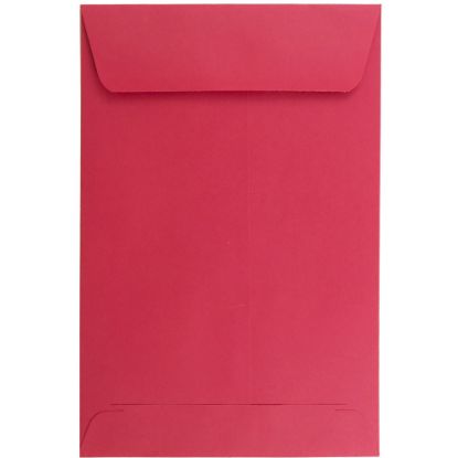 Picture of JAM Paper Open-End 6in x 9in Catalog Envelopes, Gummed Seal, 30% Recycled, Red, Pack Of 10