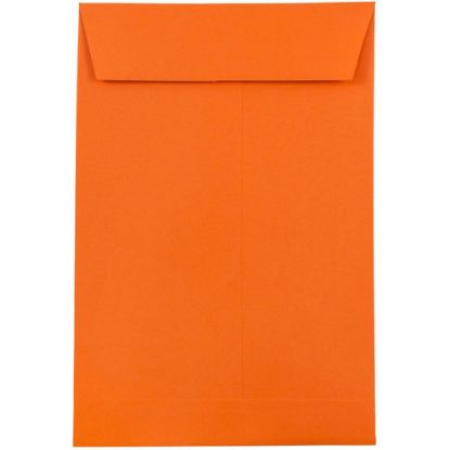 Picture of JAM Paper Open-End 6in x 9in Catalog Envelopes, Gummed Seal, 30% Recycled, Orange, Pack Of 10