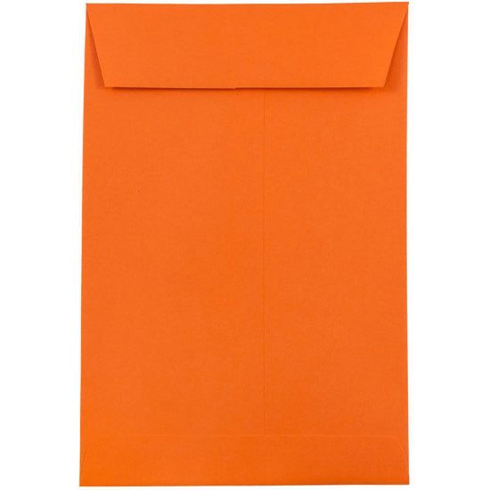 Picture of JAM Paper Open-End 6in x 9in Catalog Envelopes, Gummed Seal, 30% Recycled, Orange, Pack Of 10