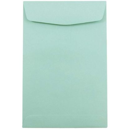 Picture of JAM Paper Open-End 6in x 9in Catalog Envelopes, Gummed Closure Aqua, Pack Of 10