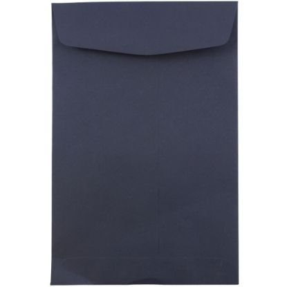 Picture of JAM Paper Open-End 6in x 9in Catalog Envelopes, Gummed Closure Navy Blue, Pack Of 10