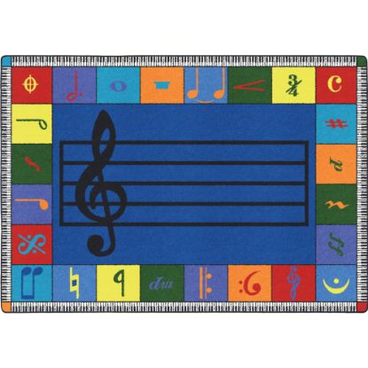 Picture of Joy Carpets Kid Essentials Rectangular Area Rug, Note Worthy Elementary, 7-2/3ft x 10-3/4ft, Multicolor