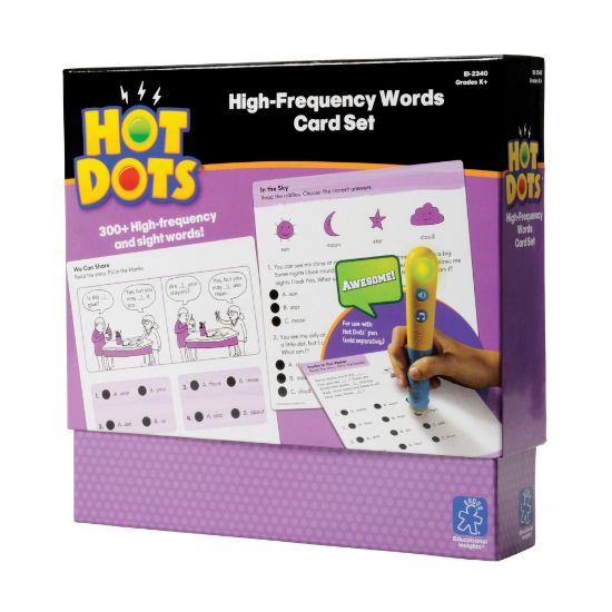 Picture of Educational Insights Hot Dots High-Frequency Words Card Set, 8in x 8in, Pre K - Grade 12