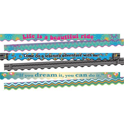 Picture of Barker Creek Double-Sided Scalloped Borders, Life Quotes, 2-1/4in x 36in, Set Of 39 Borders