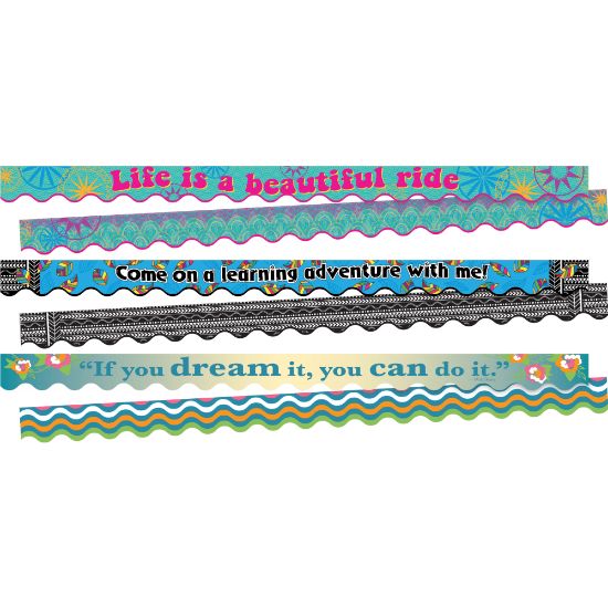 Picture of Barker Creek Double-Sided Scalloped Borders, Life Quotes, 2-1/4in x 36in, Set Of 39 Borders