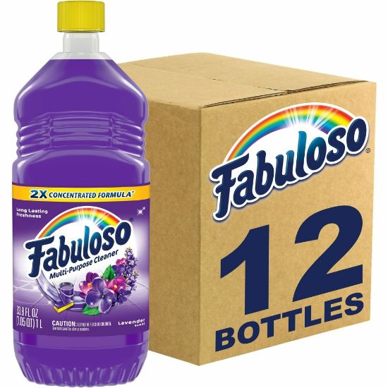 Picture of Fabuloso All-Purpose Cleaner - 33.8 fl oz (1.1 quart) - Lavender Scent - 12 / Carton - Rinse-free, Residue-free, Long Lasting - Lavender