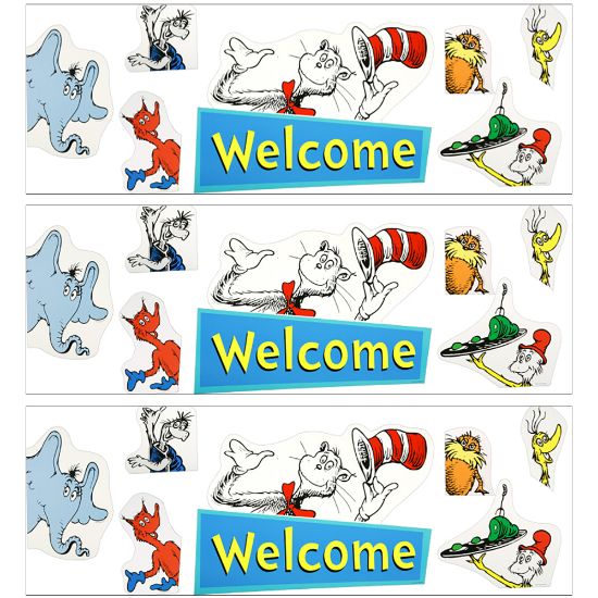 Picture of Eureka School Welcome Go-Arounds, Dr. Seuss, 8 Pieces Per Set, Pack Of 3 Sets