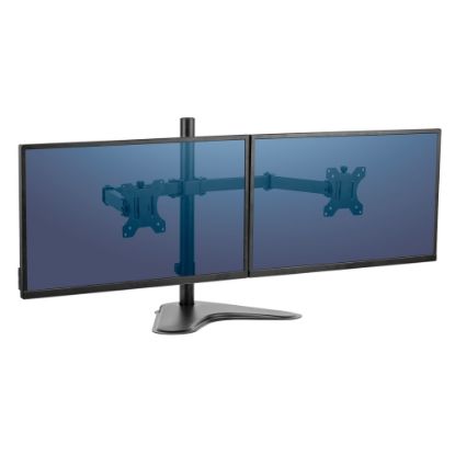 Picture of Fellowes Professional Series Freestanding Dual Horizontal Arm For Monitors Up To 30in, 19 1/2inH x 35inW x 11inD, Black, 8043701