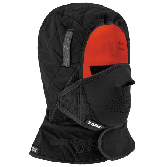 Picture of Ergodyne N-Ferno 6878 3-Layer Winter Hard Hat Liner With Neoprene Mouthpiece Kit, One Size, Black