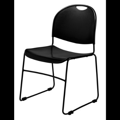 Picture of National Public Seating Commercialine Stack Chair, Black