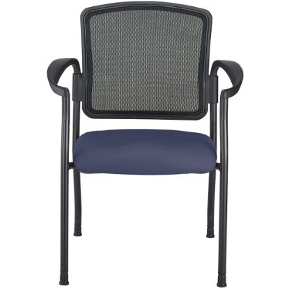 Picture of WorkPro Spectrum Series Mesh/Vinyl Stacking Guest Chair With Antimicrobial Protection, With Arms, Grape, Set Of 2 Chairs, BIFMA Compliant