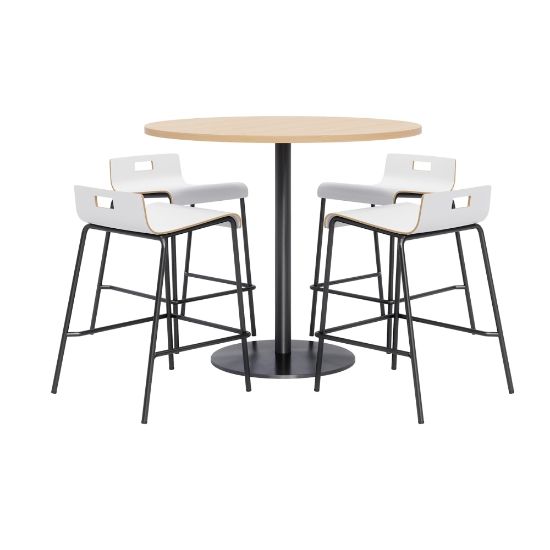 Picture of KFI Studios Proof High Bistro Table Set, Natural/White/Black