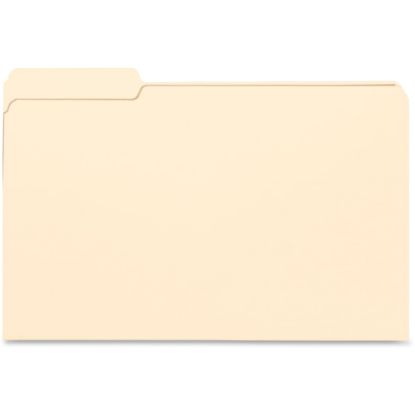 Picture of Business Source 1/3 Tab Cut Legal Top Tab File Folders - 8 1/2in x 14in - 3/4in Expansion - Stock - Manila - 100 / Box