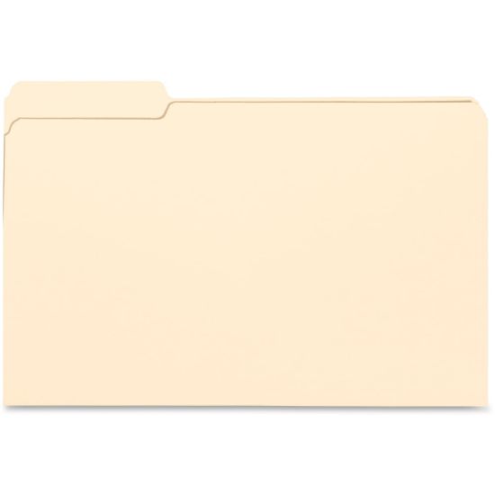 Picture of Business Source 1/3 Tab Cut Legal Top Tab File Folders - 8 1/2in x 14in - 3/4in Expansion - Stock - Manila - 100 / Box