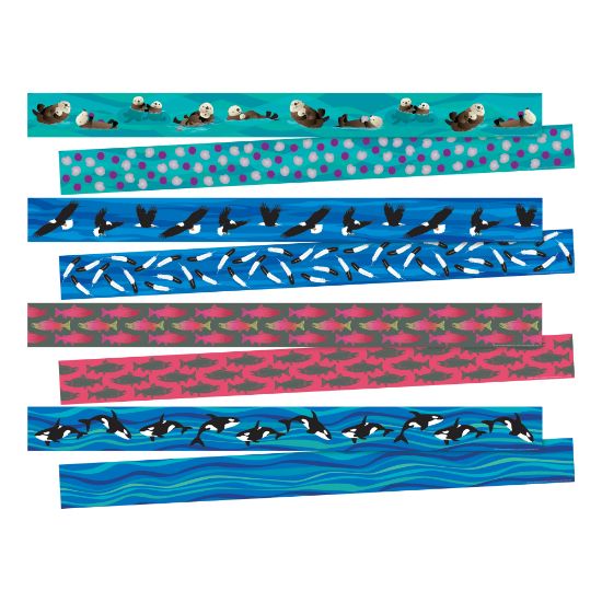 Picture of Barker Creek Sea & Sky Double-Sided 4-Design Trimmers, 2-1/4in x 36in, Multicolor, Set Of 52