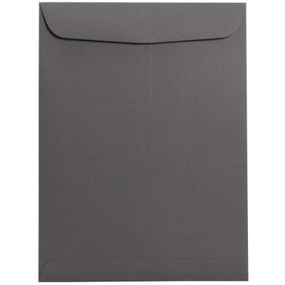 Picture of JAM Paper Open-End 9in x 12in Catalog Envelopes, Gummed Seal, Dark Gray, Pack Of 10