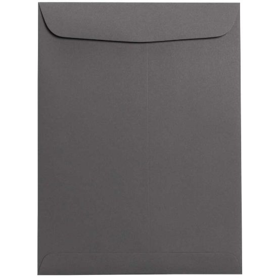 Picture of JAM Paper Open-End 9in x 12in Catalog Envelopes, Gummed Seal, Dark Gray, Pack Of 10