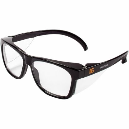 Picture of Kleenguard V30 Maverick Eye Protection - Recommended for: Outdoor - Anti-scratch, Anti-fog, Comfortable, Lightweight - Universal Size - Fog, Flying Particle, UVA, UVB, UVC Protection - Black, Clear - 1 Each