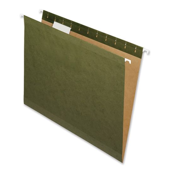 Picture of Nature Saver 1/5-Cut Hanging File Folders, Letter Size, 100% Recycled, Green, Box Of 25