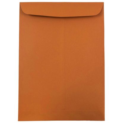 Picture of JAM Paper Open-End 9in x 12in Catalog Envelopes, Gummed Seal, Dark Orange, Pack Of 10