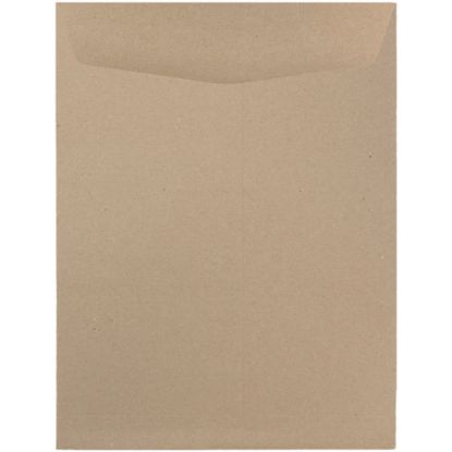 Picture of JAM Paper Open-End 9in x 12in Manila Catalog Envelopes, Gummed Seal, 100% Recycled, Brown Kraft, Pack Of 10