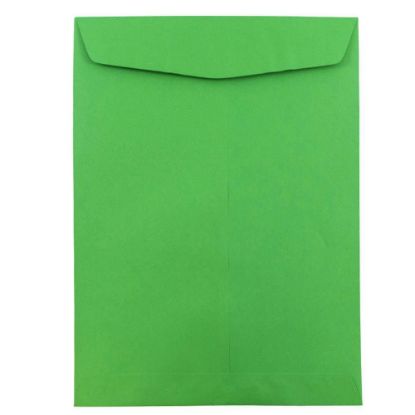 Picture of JAM Paper Open-End 9in x 12in Catalog Envelopes, Gummed Seal, 30% Recycled, Green, Pack Of 10