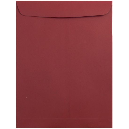 Picture of JAM Paper Open-End 9in x 12in Catalog Envelopes, Gummed Seal, Dark Red, Pack Of 10