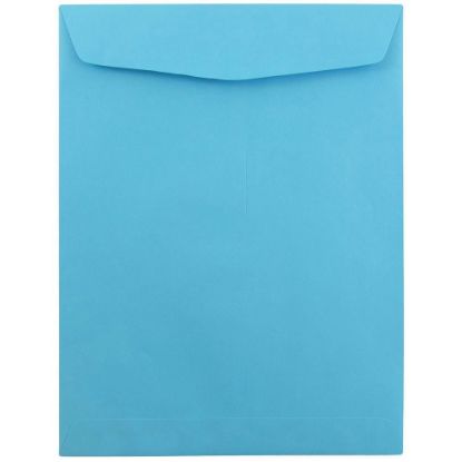 Picture of JAM Paper Open-End 9in x 12in Catalog Envelopes, Gummed Seal, 30% Recycled, Blue, Pack Of 10