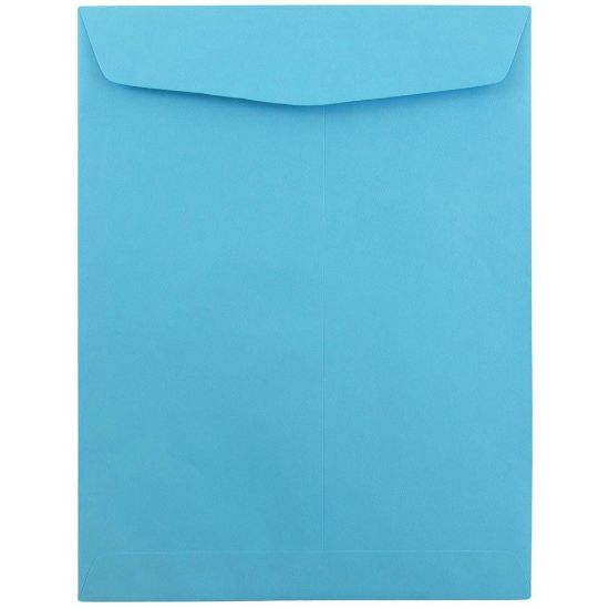 Picture of JAM Paper Open-End 9in x 12in Catalog Envelopes, Gummed Seal, 30% Recycled, Blue, Pack Of 10