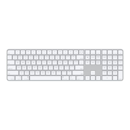 Picture of Apple Magic Keyboard - Wireless Connectivity - Bluetooth - Lightning Interface - English (US) - QWERTY Layout - MacBook Air, MacBook Pro, iMac, Mac mini - Mac - White, Silver