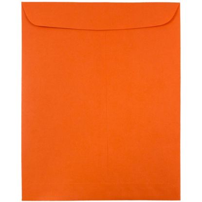 Picture of JAM Paper Open-End 9in x 12in Catalog Envelopes, Gummed Seal, 30% Recycled, Orange, Pack Of 10