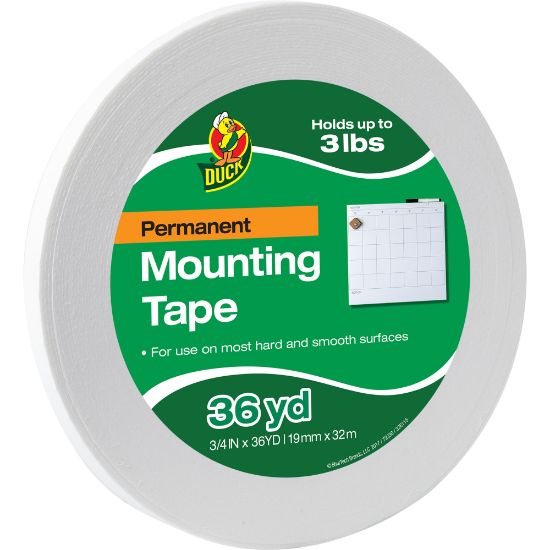 Picture of Duck Brand Double-sided Foam Mounting Tape, 3/4in x 1,296in, White