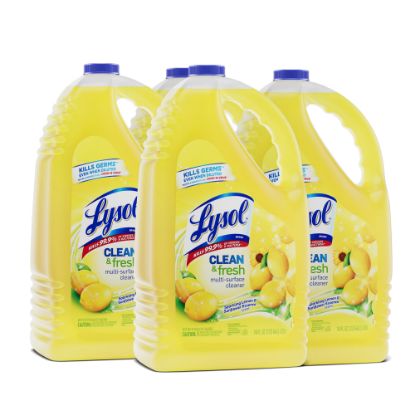 Picture of Lysol Clean/Fresh Lemon Cleaner - For Multi Surface - 144 fl oz (4.5 quart) - Clean & Fresh Lemon Scent - 4 / Carton - Yellow