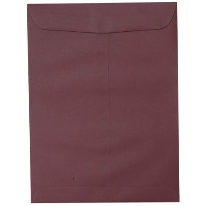 Picture of JAM Paper Open-End 10in x 13in Catalog Envelopes, Gummed Closure, Burgundy, Pack Of 10